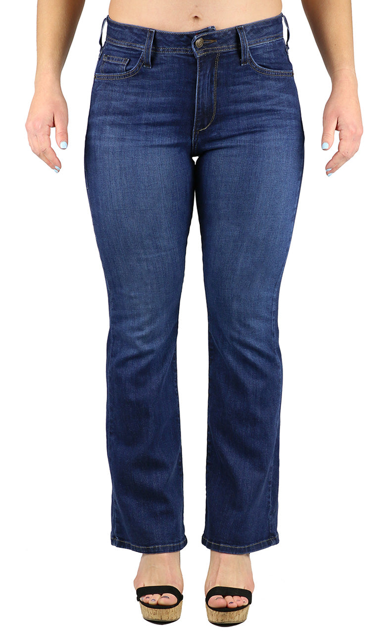 Hazel Petite Flare Dark Wash