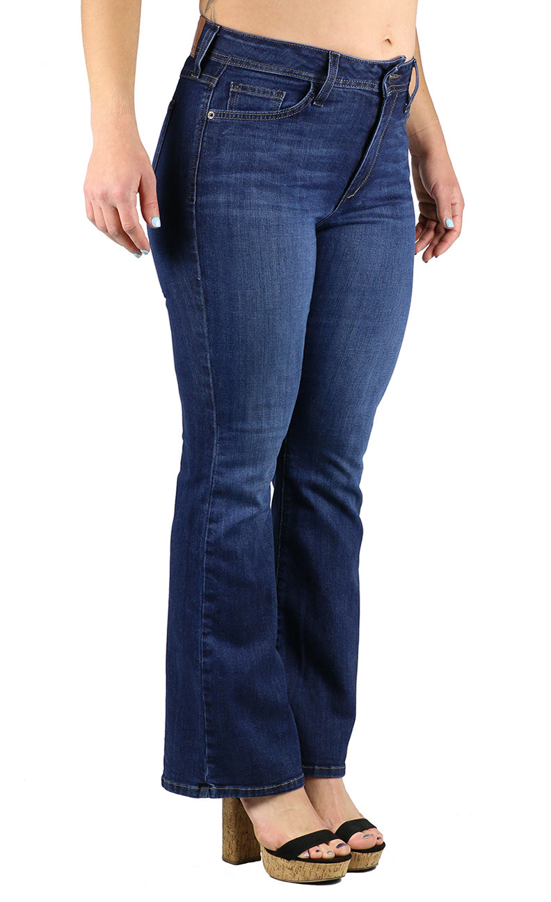 Hazel Petite Flare Dark Wash
