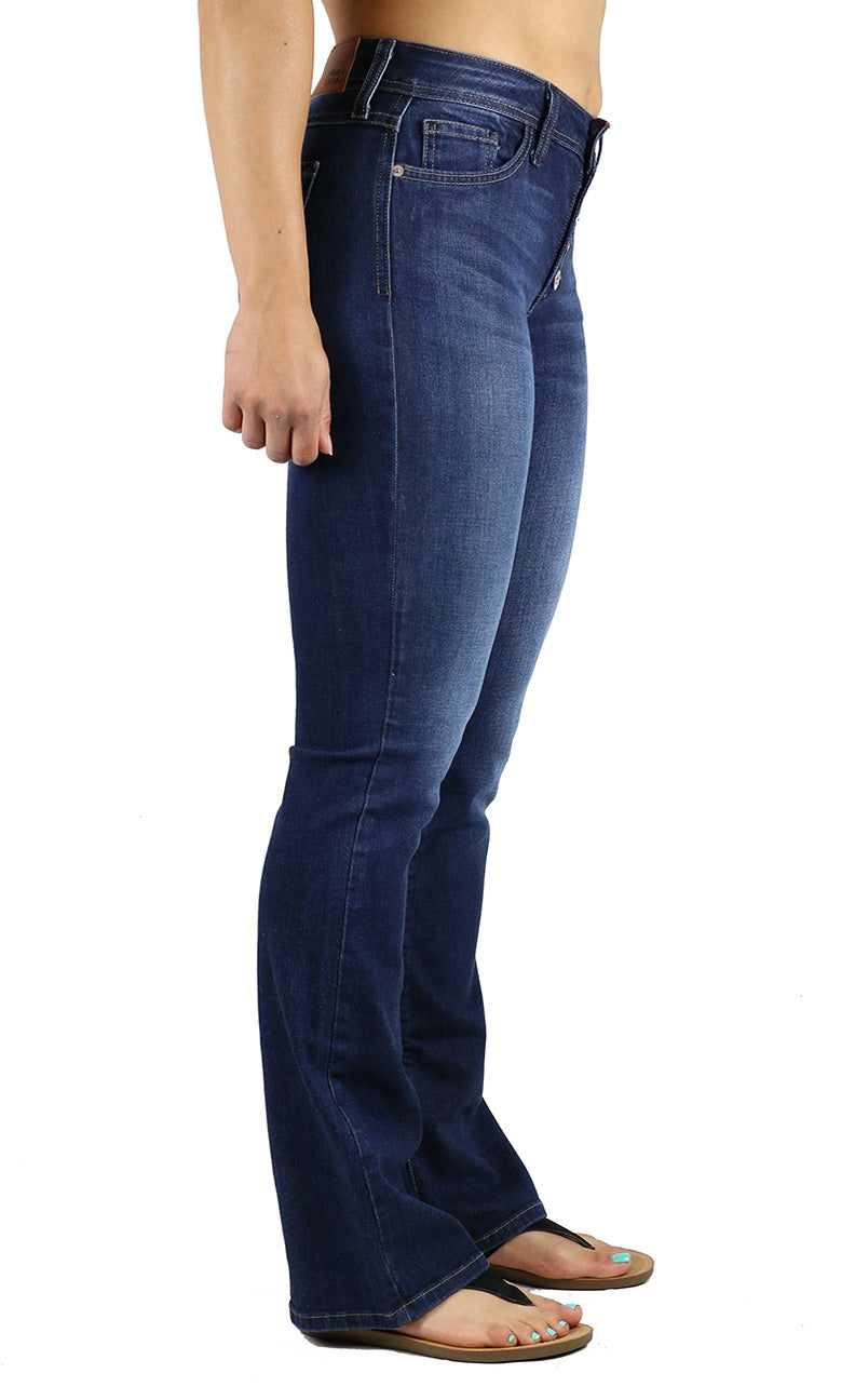 Willow Mid Rise Button Fly Boot Cut