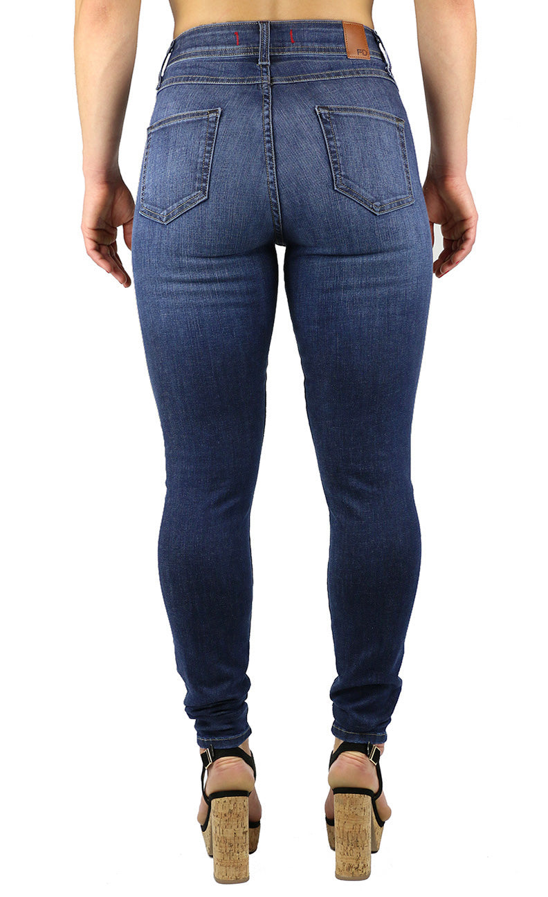 April Super High Rise Skinny Medium Wash