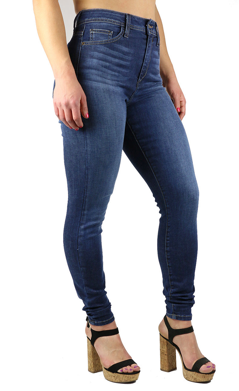 April Super High Rise Skinny Medium Wash