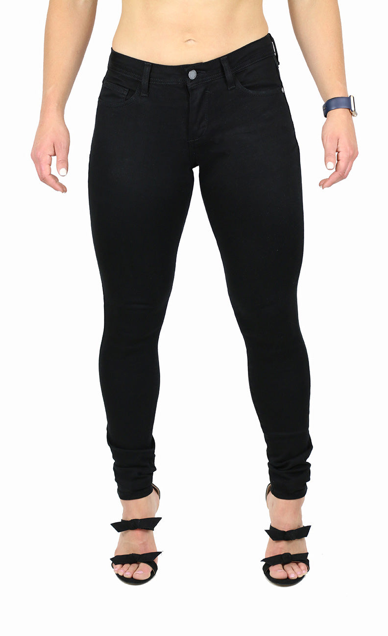 Sarah Mid Rise Skinny Black