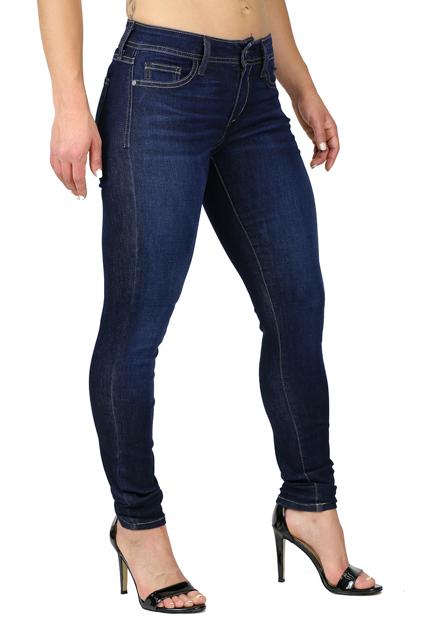 Sarah Mid Rise Skinny Dark Wash