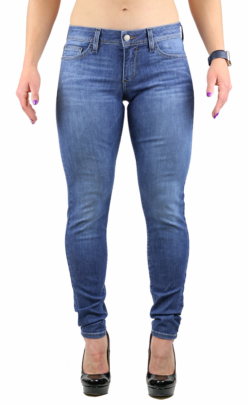 Sarah Mid Rise Skinny Medium Wash